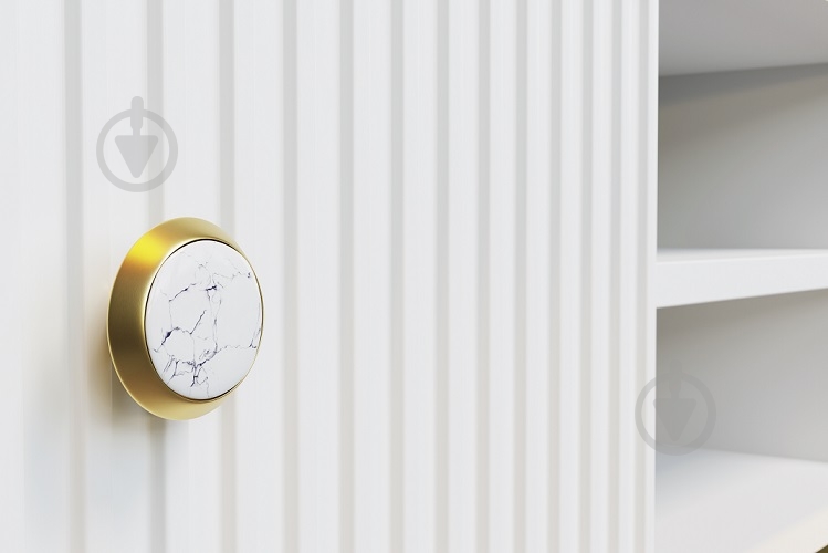 Комод BIM Furniture Petra 4д 1820x730x400 мм золотий/білий матовий (PETRA_CABINET_182_4D_WHITE_MAT) - фото 3 Комод BIM Furniture Petra 4д 1820x730x400 мм золотий/білий матовий (PETRA_CABINET_182_4D_WHITE_MAT) - фото 3