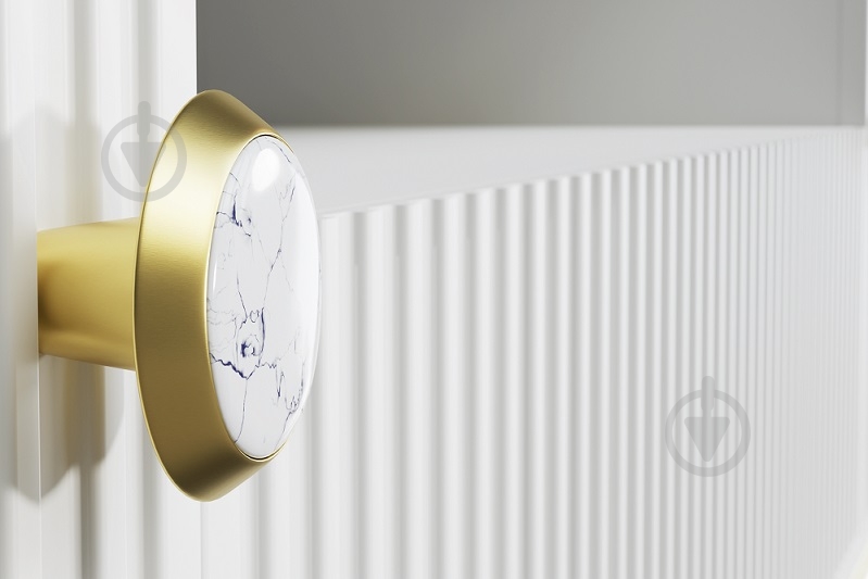 Комод BIM Furniture Petra 4д 1820x730x400 мм золотий/білий матовий (PETRA_CABINET_182_4D_WHITE_MAT) - фото 5 Комод BIM Furniture Petra 4д 1820x730x400 мм золотий/білий матовий (PETRA_CABINET_182_4D_WHITE_MAT) - фото 5