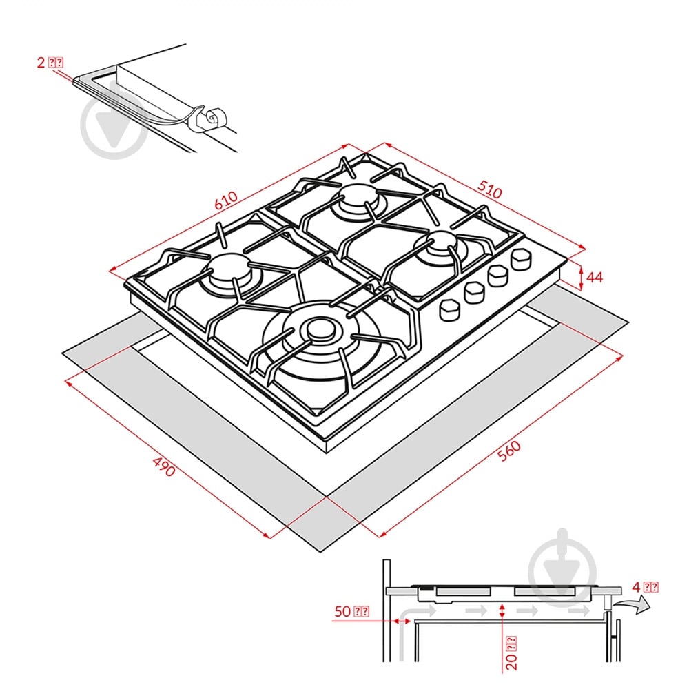 Варочная поверхность WEILOR GM W 604 BL - фото 14