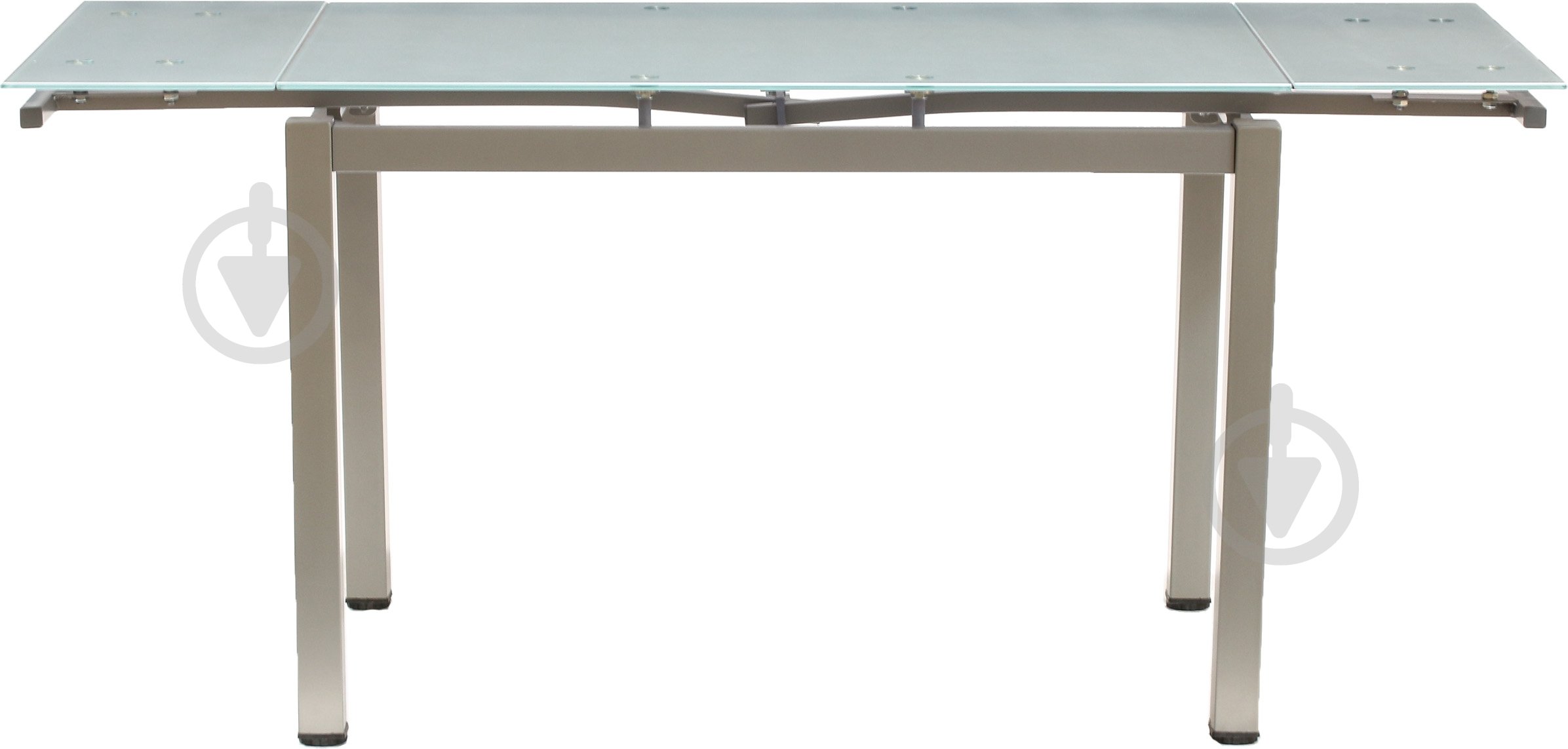 Стол обеденный Crystal grey стеклянный 1100х700х750 светло-серый/серый - фото 3