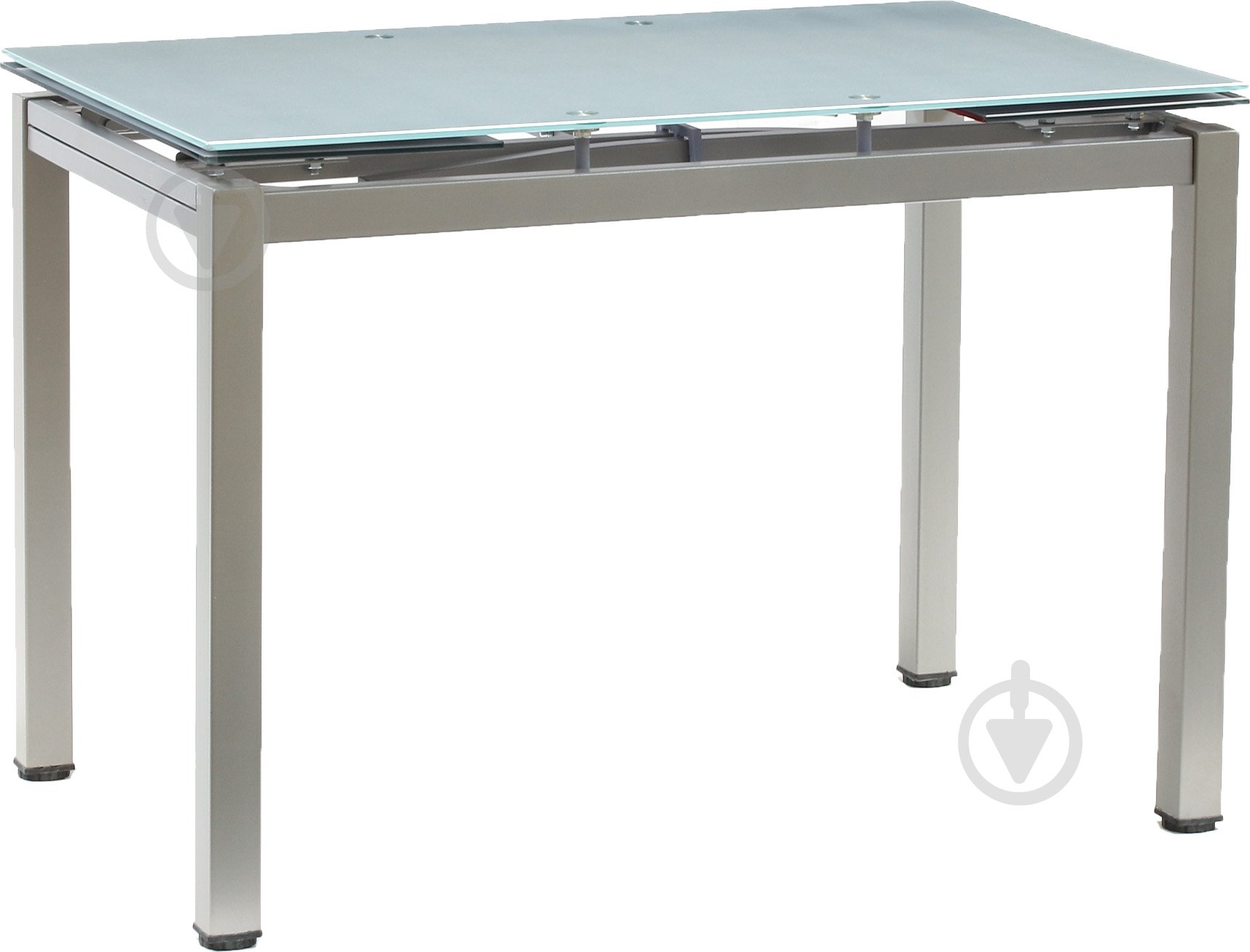 Стол обеденный Crystal grey стеклянный 1100х700х750 светло-серый/серый - фото 1