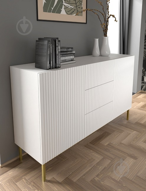 Комод BIM Furniture Ravenna 2д3ш 1500x890x420 мм золотий/білий матовий (RAVENNA_B_FOILED_MDF_CABINET_2) - фото 5 Комод BIM Furniture Ravenna 2д3ш 1500x890x420 мм золотий/білий матовий (RAVENNA_B_FOILED_MDF_CABINET_2) - фото 5