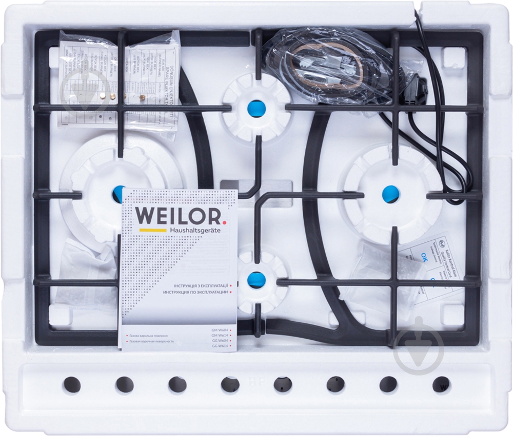 Варочная поверхность газовая WEILOR GM W 614 SS - фото 12 Варочная поверхность газовая WEILOR GM W 614 SS - фото 12