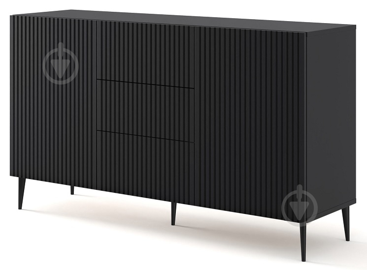 Комод BIM Furniture Ravenna 2д3ш 1500x870x420 мм чорний матовий/чорний матовий (RAVENNA_B_FOILED_MDF_CABINET_2) - фото 1 Комод BIM Furniture Ravenna 2д3ш 1500x870x420 мм чорний матовий/чорний матовий (RAVENNA_B_FOILED_MDF_CABINET_2) - фото 1