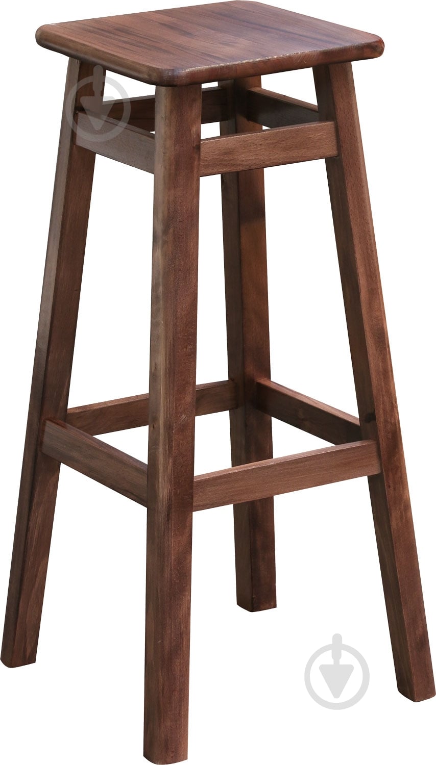 Табурет барный тонований під лак коричневый - фото 1