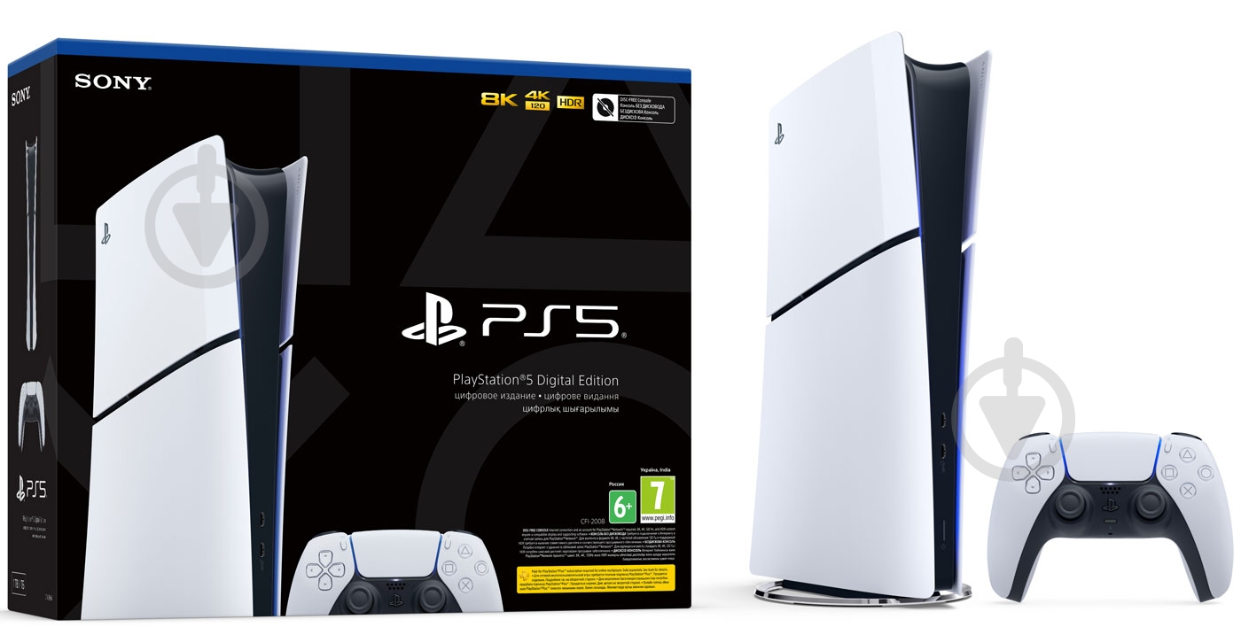 Игровая консоль Sony PlayStation 5 Slim Digital Edition White - фото 2