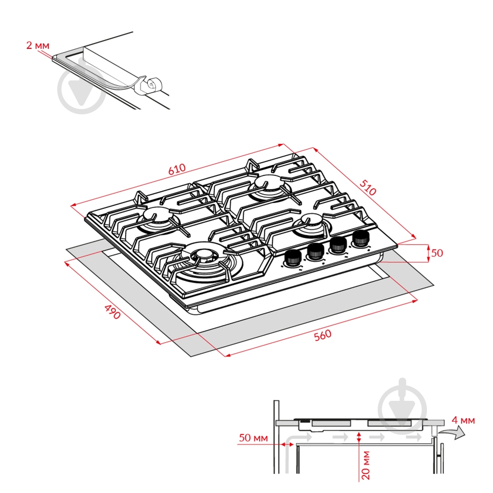Варочная поверхность WEILOR GG W 624 WH - фото 14 Варочная поверхность WEILOR GG W 624 WH - фото 14