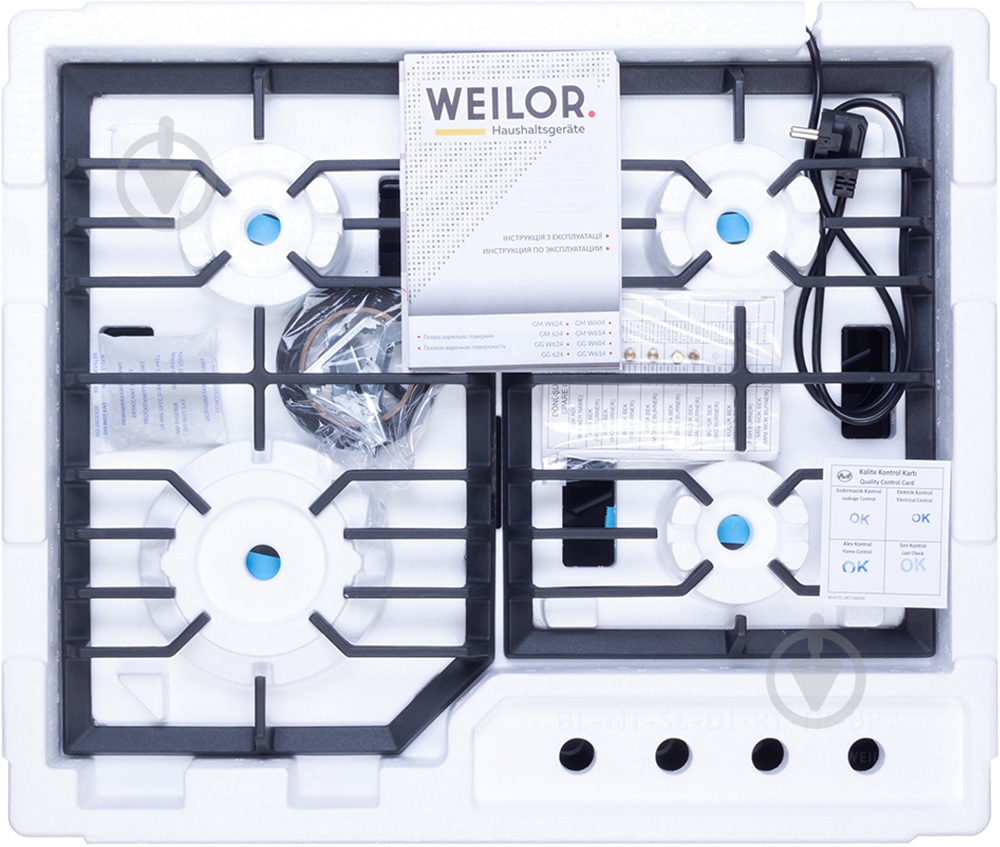 Варочная поверхность WEILOR GG W 624 WH - фото 12 Варочная поверхность WEILOR GG W 624 WH - фото 12