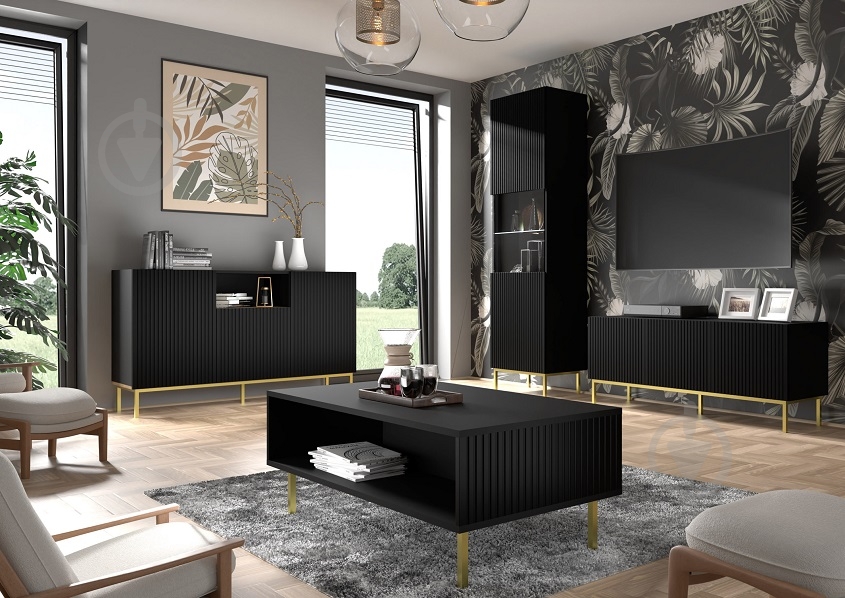Комод BIM Furniture Ravenna 2д3ш 1500x890x420 мм чорний матовий/чорний матовий (RAVENNA_B_FOILED_MDF_CABINET_2) - фото 4 Комод BIM Furniture Ravenna 2д3ш 1500x890x420 мм чорний матовий/чорний матовий (RAVENNA_B_FOILED_MDF_CABINET_2) - фото 4