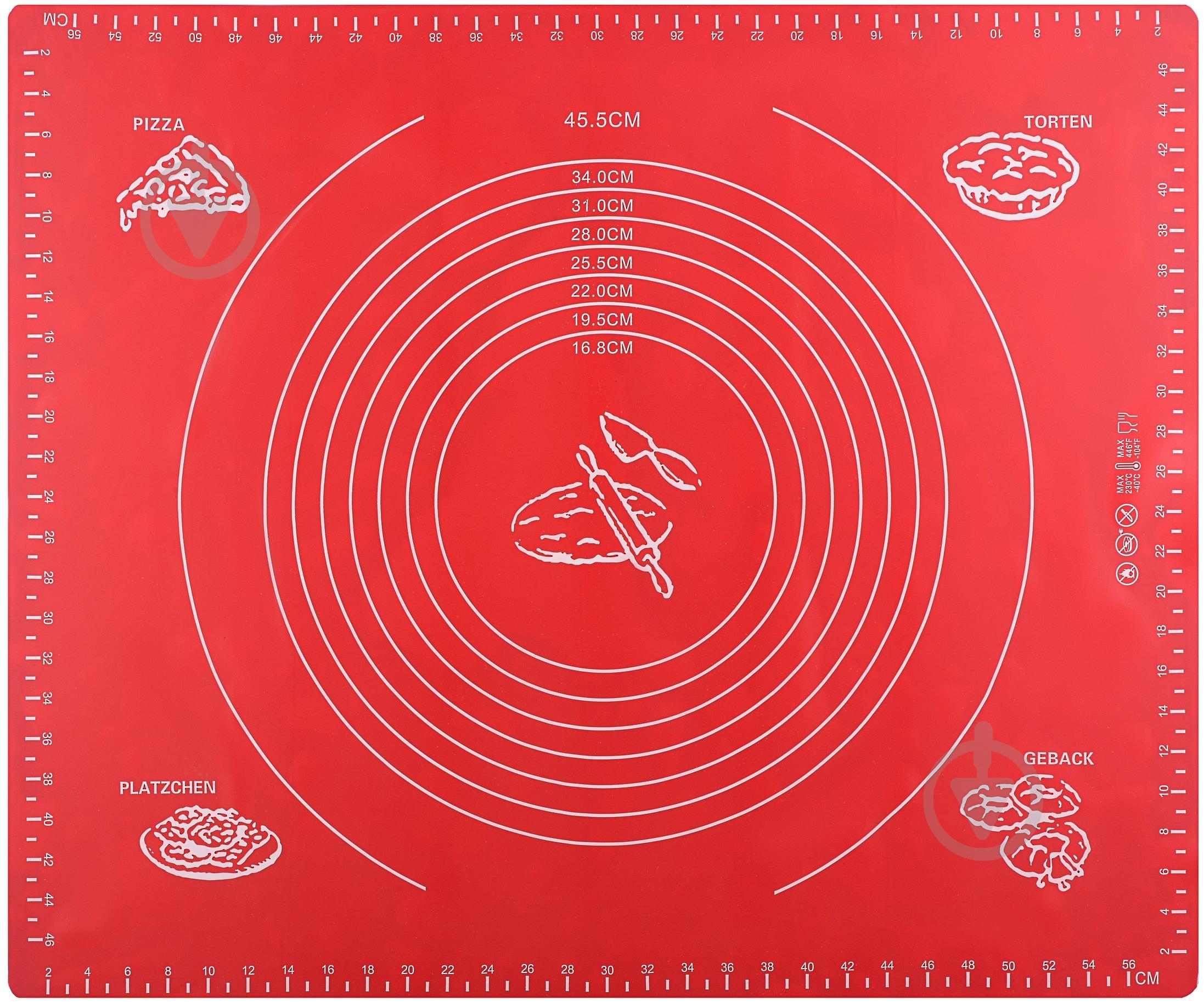 Коврик для выпекания ARDESTO Tasty baking 50x60 см красный AR2406SR - фото 1