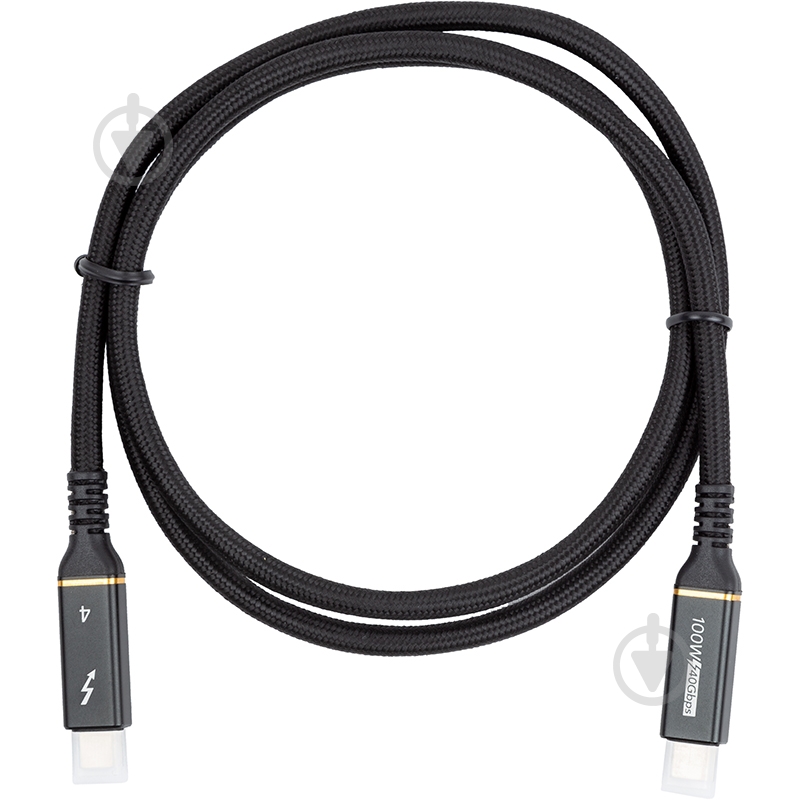 Кабель PowerPlant USB4 USB-C - USB-C 1 м черный (CA913299) - фото 3