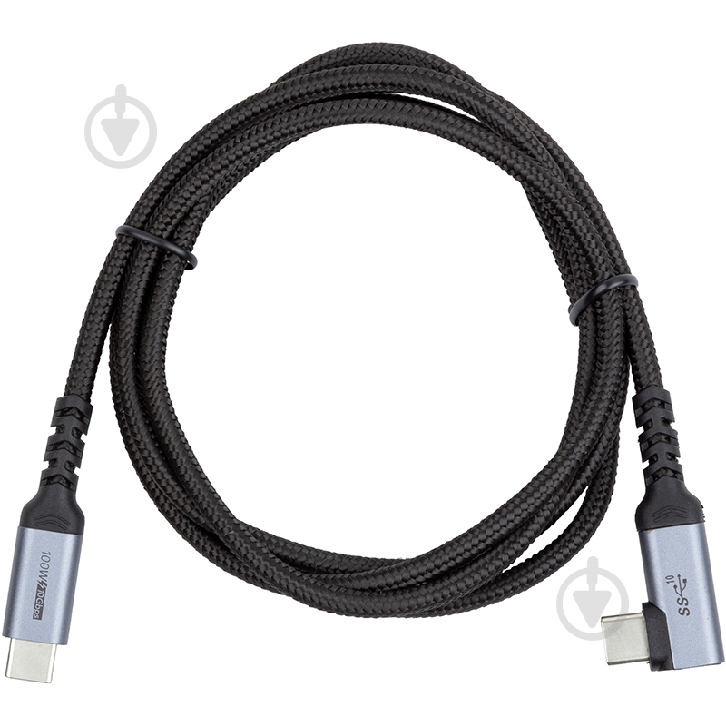 Кабель PowerPlant USB3.1 USB-C - USB-C 1 м сірий (CA913329) - фото 2
