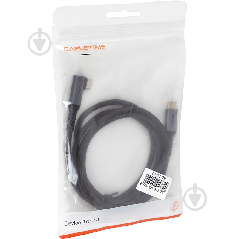 Кабель PowerPlant USB3.1 USB-C - USB-C 1 м сірий (CA913329) - фото 4