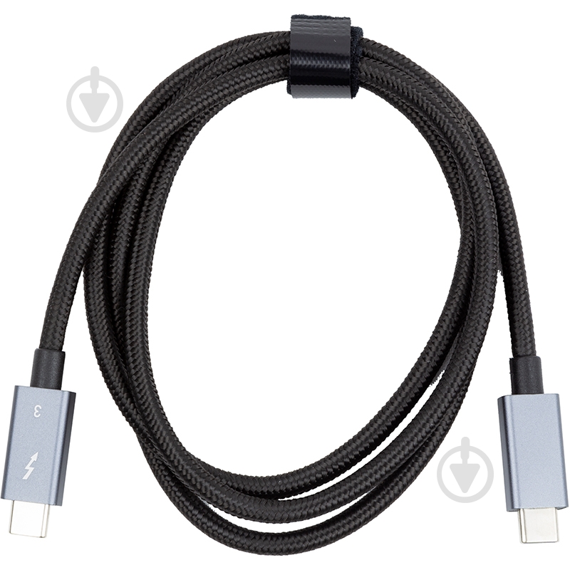 Кабель PowerPlant Thunderbolt 3 USB-C - USB-C 1 м серый (CA913336) - фото 3