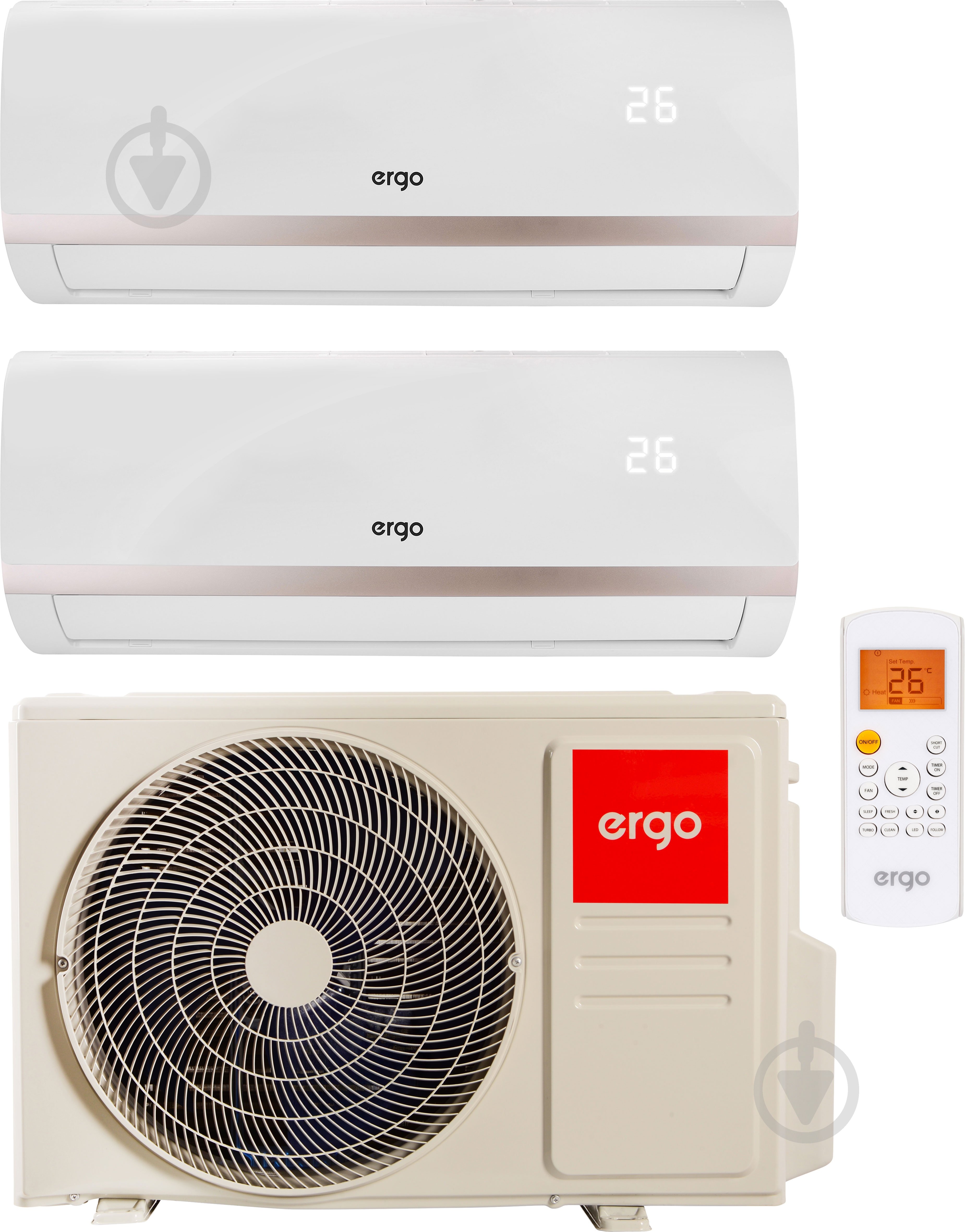 Мультиспліт-система Ergo ACI 1835 ODU MSH(2) + ACI 0935 IDU MSW W х 2 - фото 1