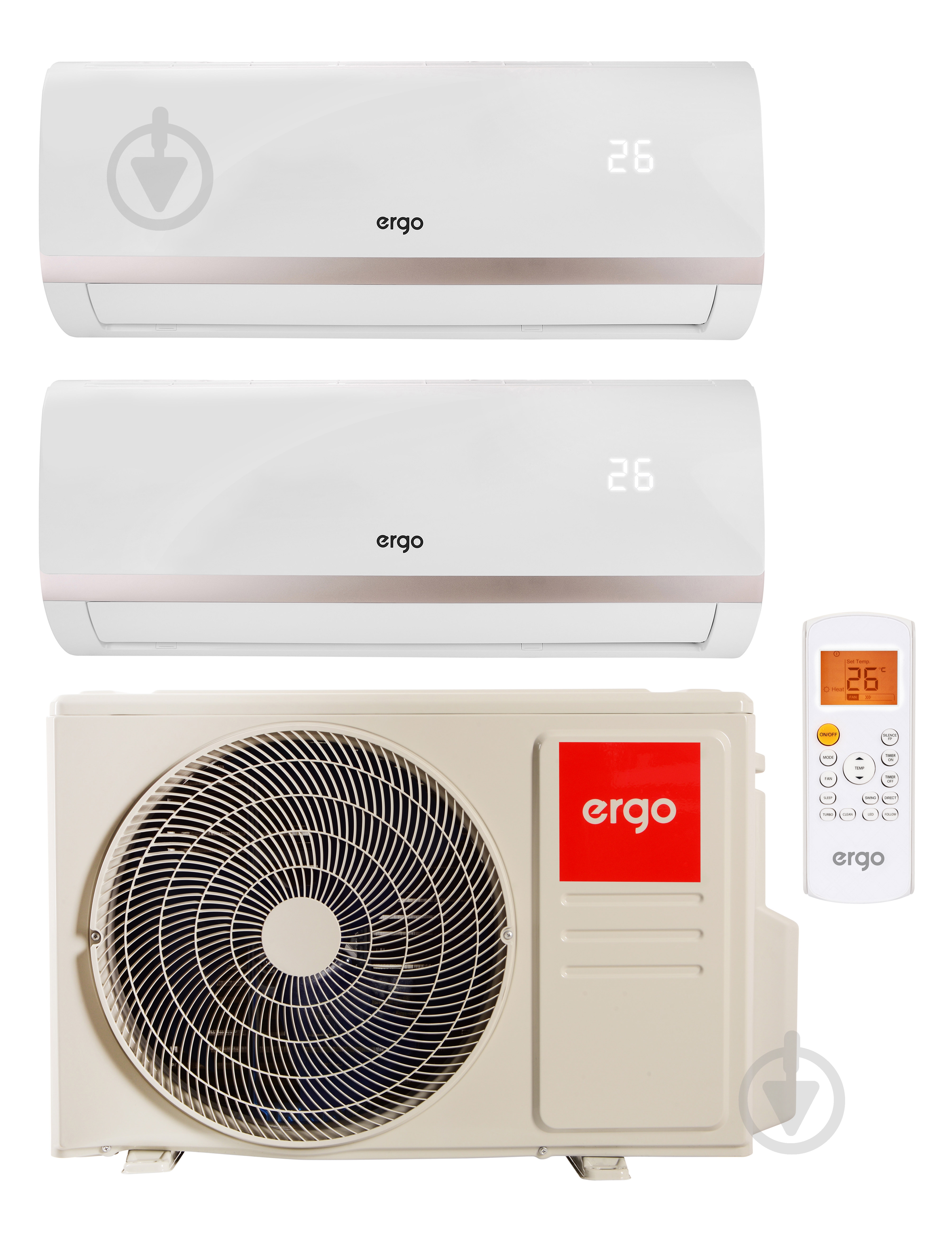 Мультисплит-система Ergo ACI 1835 ODU MSH(2) + ACI 0935 IDU MSW W х 2 - фото 1
