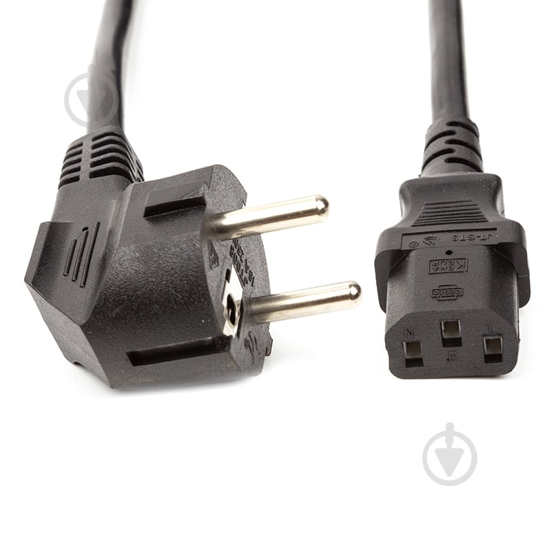 Кабель живлення PowerPlant CEE7/17-C13 Cu 3x1.5 кв мм 5 м чорний (CC360345) - фото 2