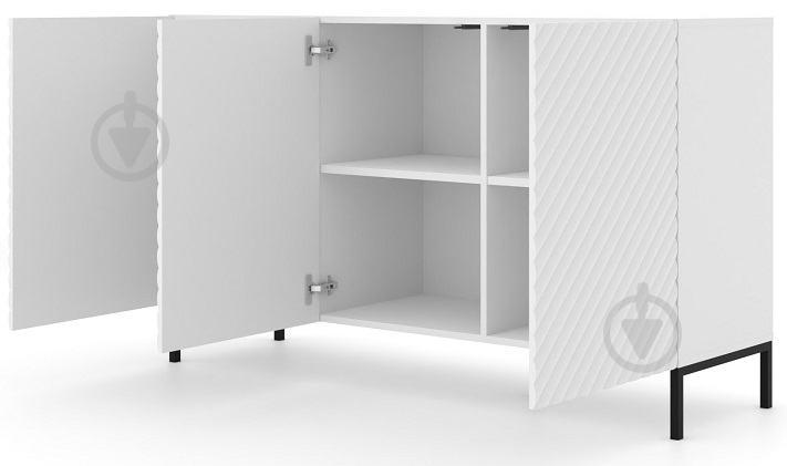 Комод BIM Furniture Surf 3д 1500x870x420 мм чорний/білий матовий (SURF_CABINET_3D_150_WHITE_MAT_) - фото 2 Комод BIM Furniture Surf 3д 1500x870x420 мм чорний/білий матовий (SURF_CABINET_3D_150_WHITE_MAT_) - фото 2