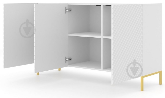 Комод BIM Furniture Surf 3д 1500x870x420 мм золотий/білий матовий (SURF_CABINET_3D_150_WHITE_MAT) - фото 2 Комод BIM Furniture Surf 3д 1500x870x420 мм золотий/білий матовий (SURF_CABINET_3D_150_WHITE_MAT) - фото 2