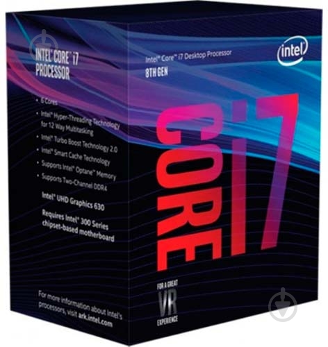 Процессор Intel Core i7-8700K 3,7 GHz Socket 1151-V2 Box (BX80684I78700K) - фото 1 Процессор Intel Core i7-8700K 3,7 GHz Socket 1151-V2 Box (BX80684I78700K) - фото 1