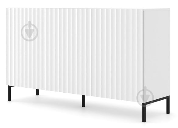 Комод BIM Furniture Wave 3д 1500x870x420 мм чорний/білий матовий (WAVE_CABINET_150_3D_WHITE_MAT_) - фото 1 Комод BIM Furniture Wave 3д 1500x870x420 мм чорний/білий матовий (WAVE_CABINET_150_3D_WHITE_MAT_) - фото 1