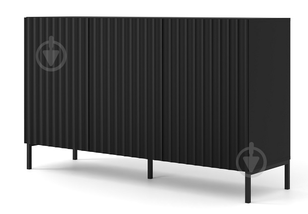 Комод BIM Furniture Wave 3д 1500x870x420 мм чорний/чорний матовий (WAVE_CABINET_150_3D_BLACK_MAT_) - фото 1 Комод BIM Furniture Wave 3д 1500x870x420 мм чорний/чорний матовий (WAVE_CABINET_150_3D_BLACK_MAT_) - фото 1