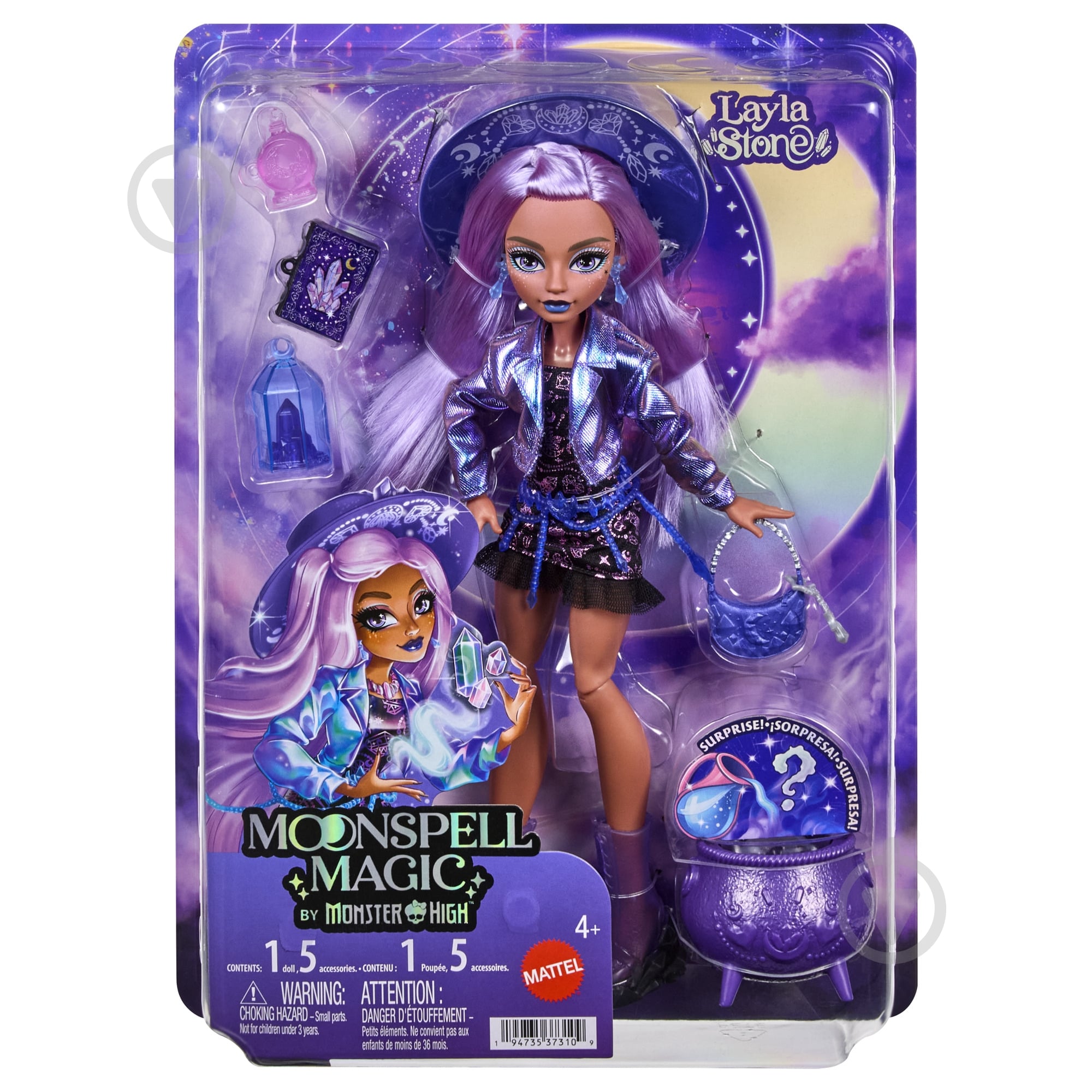 Кукла Monster High Лейла Moonspell Magic — Ведьма кристаллов JMB90 - фото 6
