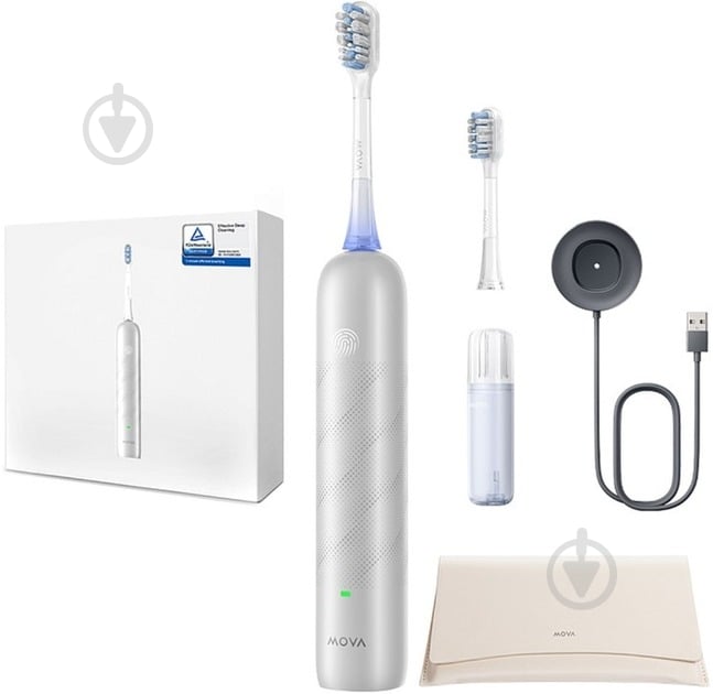 Электрическая зубная щетка MOVA Fresh Pro Sliver (ATB15A-SIL) - фото 1 Электрическая зубная щетка MOVA Fresh Pro Sliver (ATB15A-SIL) - фото 1