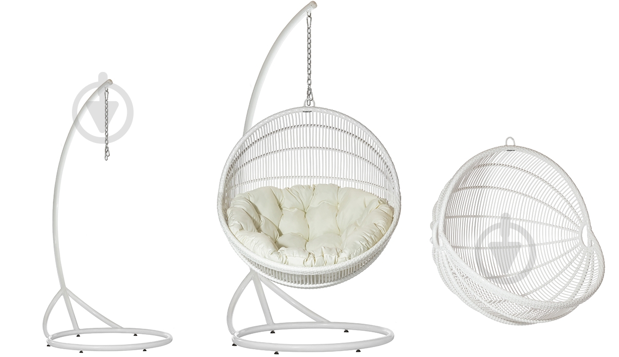 Кресло-кокон TERICO Маро белый - фото 3