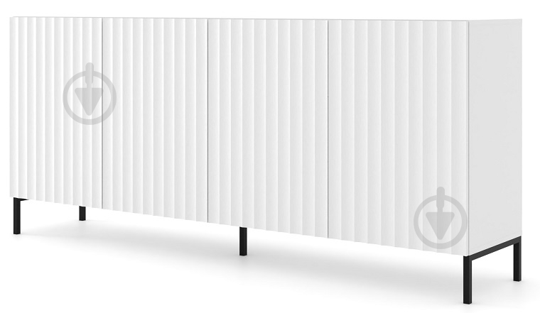 Комод BIM Furniture Wave 4д 2000x870x420 мм чорний/білий матовий (WAVE_CABINET_200_4D_WHITE_MAT_) - фото 1 Комод BIM Furniture Wave 4д 2000x870x420 мм чорний/білий матовий (WAVE_CABINET_200_4D_WHITE_MAT_) - фото 1