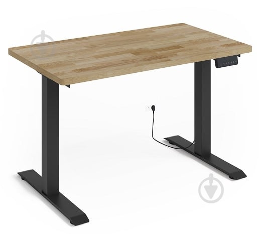 Стіл комп'ютерний BIM Furniture Natural 1200х650х730 мм чорний матовий / дуб натуральний - фото 1 Стіл комп'ютерний BIM Furniture Natural 1200х650х730 мм чорний матовий / дуб натуральний - фото 1