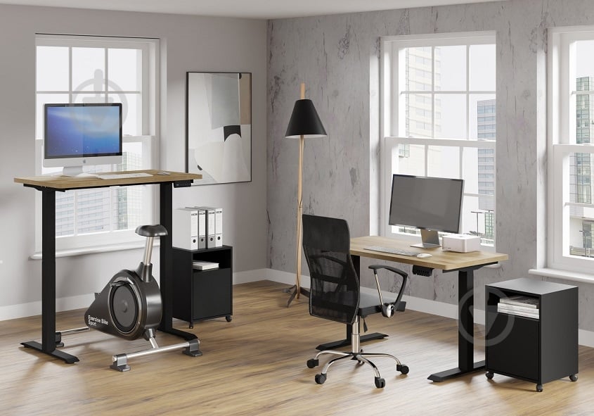 Стіл комп'ютерний BIM Furniture Natural 1200х650х730 мм чорний матовий / дуб натуральний - фото 9 Стіл комп'ютерний BIM Furniture Natural 1200х650х730 мм чорний матовий / дуб натуральний - фото 9