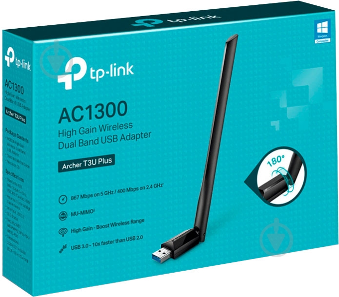 Мережева карта TP-Link ARCHER-T3U-PLUS - фото 4 Мережева карта TP-Link ARCHER-T3U-PLUS - фото 4