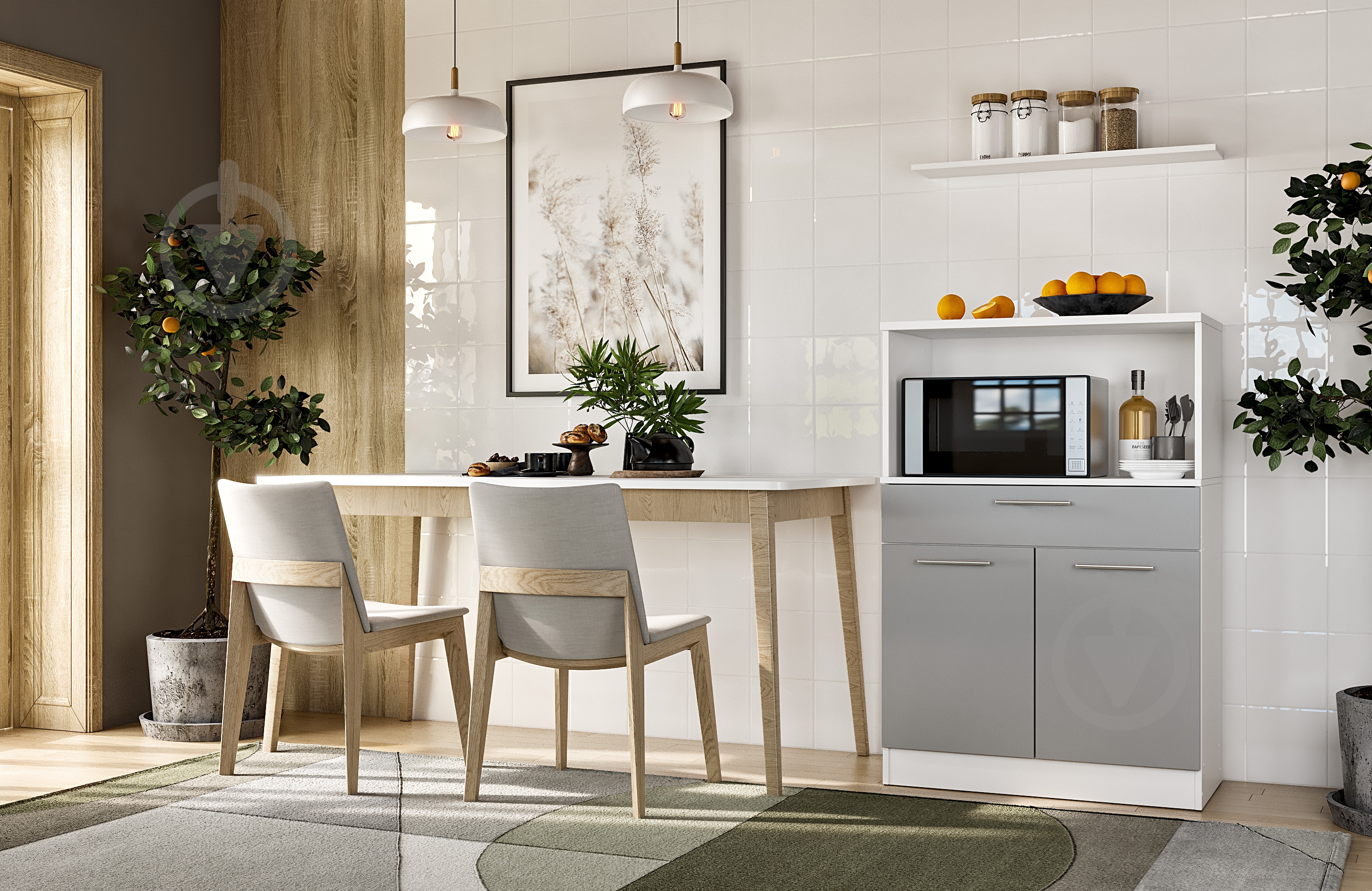 Буфет Грейд Натюр 1200х800х430 мм белый (Буфет Натюр) - фото 3