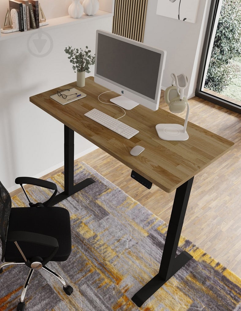 Стіл комп'ютерний BIM Furniture Natural 1400х700х720 мм чорний матовий / дуб натуральний - фото 9 Стіл комп'ютерний BIM Furniture Natural 1400х700х720 мм чорний матовий / дуб натуральний - фото 9