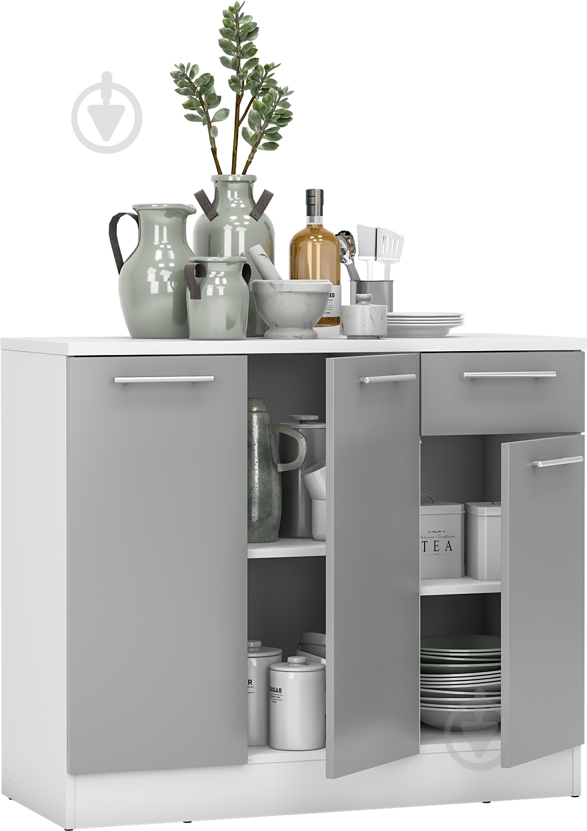 Буфет Грейд Палмер Низ 850х1000х430 мм белый (Буфет Палмер НИЗ) - фото 2