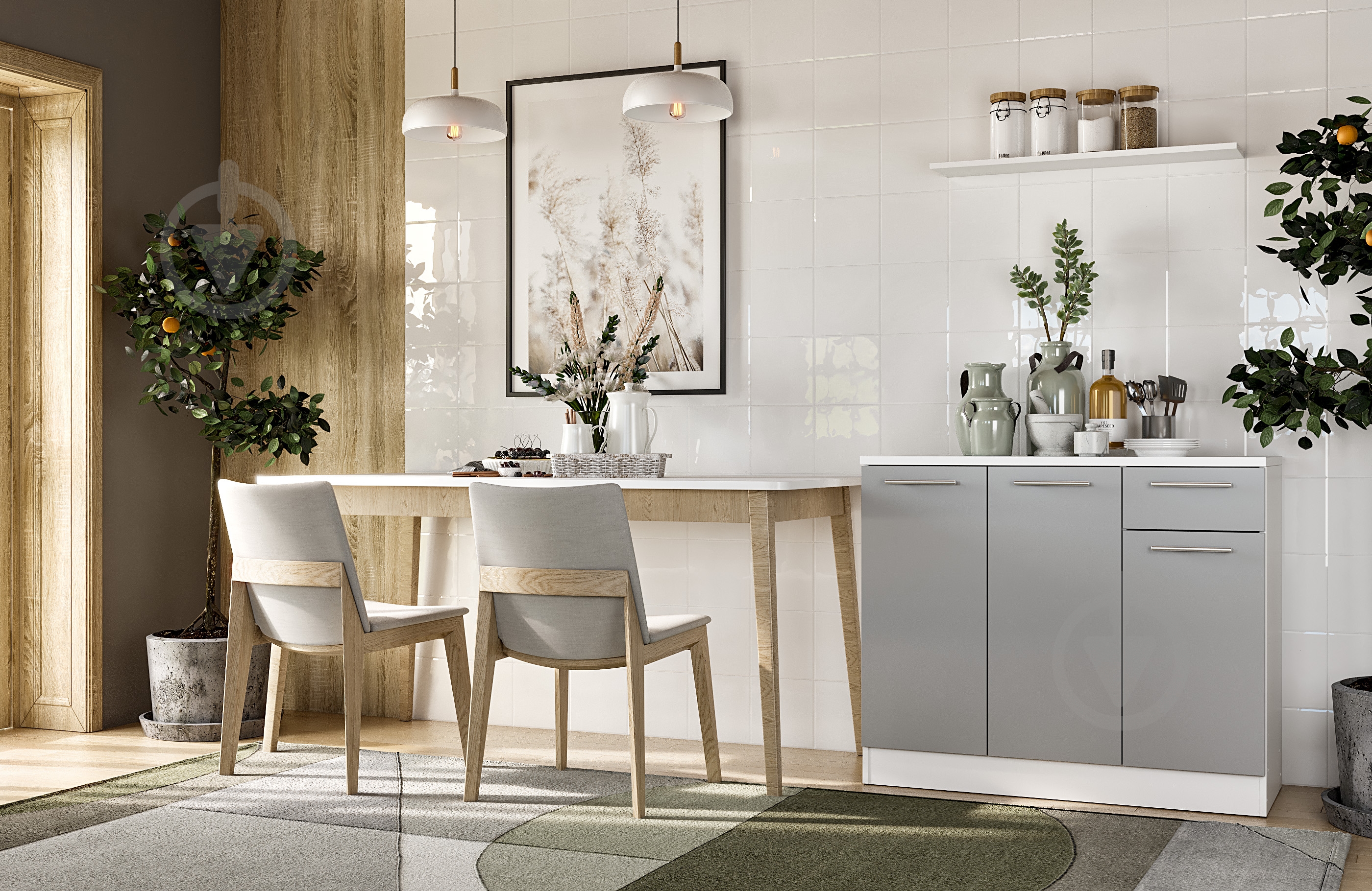 Буфет Грейд Палмер Низ 850х1000х430 мм белый (Буфет Палмер НИЗ) - фото 3