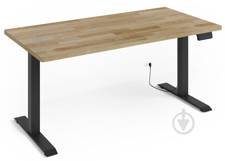 Стіл комп'ютерний BIM Furniture Natural 1600х800х720 мм чорний матовий / дуб натуральний - фото 1 Стіл комп'ютерний BIM Furniture Natural 1600х800х720 мм чорний матовий / дуб натуральний - фото 1