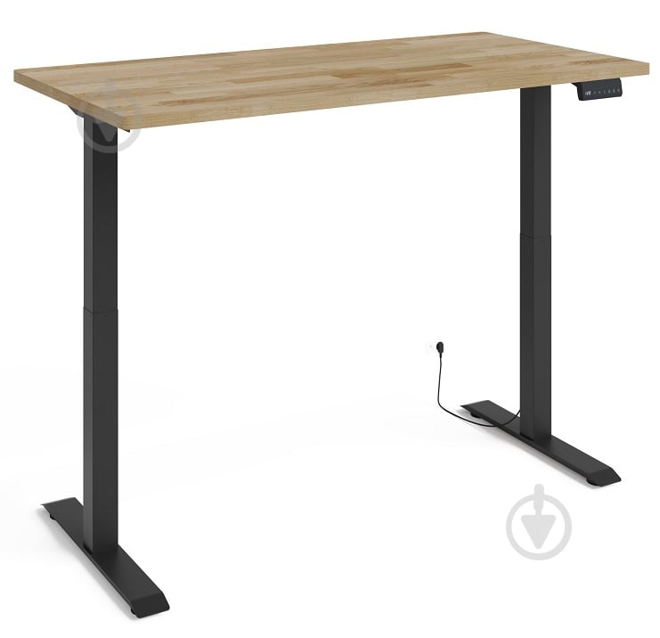 Стіл комп'ютерний BIM Furniture Natural 1600х800х720 мм чорний матовий / дуб натуральний - фото 2 Стіл комп'ютерний BIM Furniture Natural 1600х800х720 мм чорний матовий / дуб натуральний - фото 2