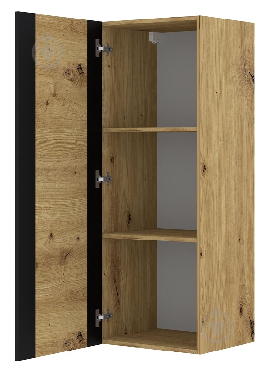 Шкафчик подвесной BIM Furniture Mondi 1250х480х400 мм черный матовый / дуб артизан / (HANGING_CABINET_MONDI_125_ARTI) - фото 2