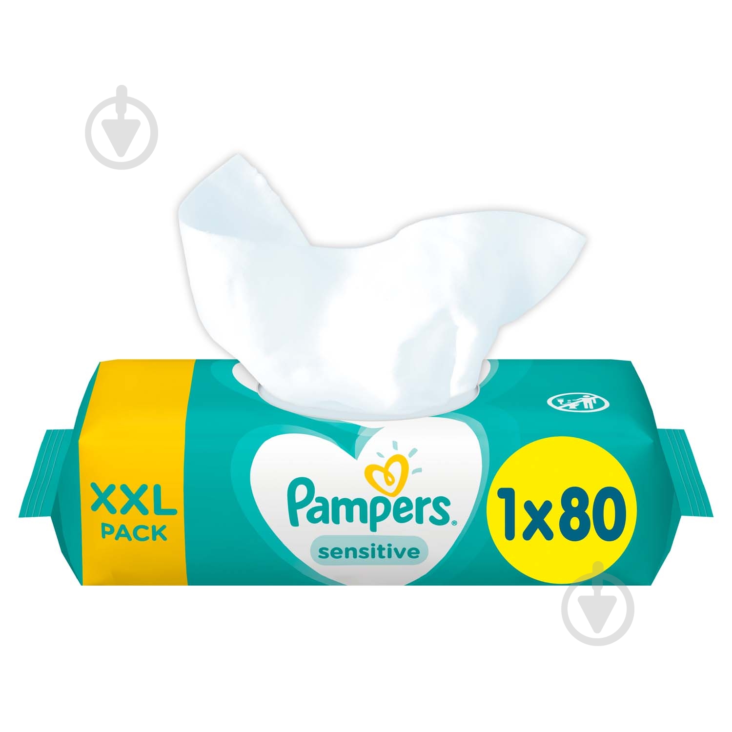 Детские влажные салфетки Pampers Sensitive 80 шт. - фото 1