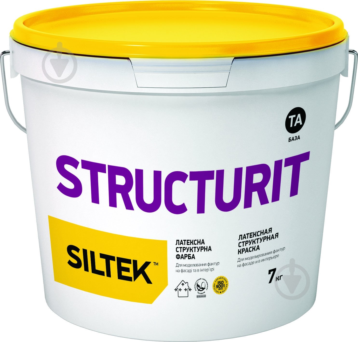 Краска структурная латексная Siltek Structurit (ТА) 7 кг - фото 1
