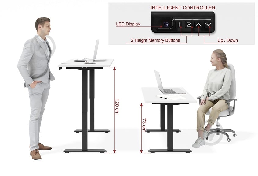 Стіл комп'ютерний BIM Furniture BIMotion 1200х650х730 мм білий матовий / чорний матовий - фото 6 Стіл комп'ютерний BIM Furniture BIMotion 1200х650х730 мм білий матовий / чорний матовий - фото 6
