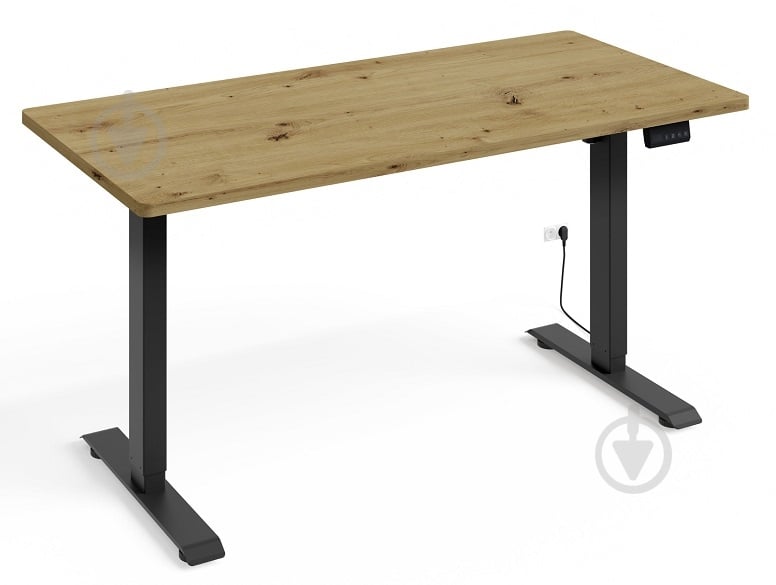 Стіл комп'ютерний BIM Furniture BIMotion 1400х700х730 мм дуб артізан / чорний матовий - фото 1