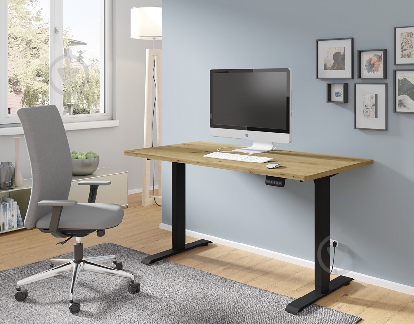 Стіл комп'ютерний BIM Furniture BIMotion 1400х700х730 мм дуб артізан / чорний матовий - фото 9