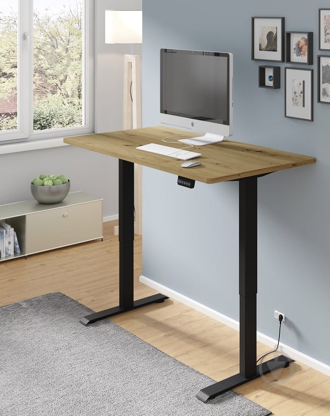 Стіл комп'ютерний BIM Furniture BIMotion 1400х700х730 мм дуб артізан / чорний матовий - фото 8