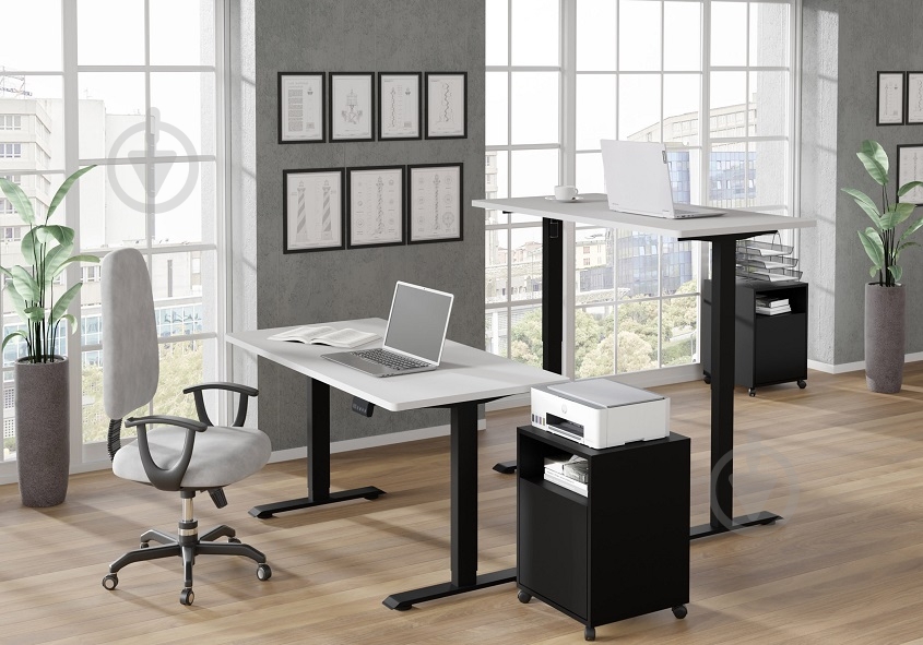 Стіл комп'ютерний BIM Furniture BIMotion 1400х700х730 мм білий матовий / чорний матовий - фото 7 Стіл комп'ютерний BIM Furniture BIMotion 1400х700х730 мм білий матовий / чорний матовий - фото 7