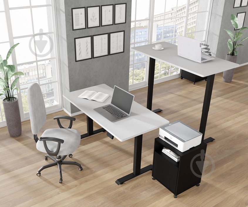 Стіл комп'ютерний BIM Furniture BIMotion 1400х700х730 мм білий матовий / чорний матовий - фото 8 Стіл комп'ютерний BIM Furniture BIMotion 1400х700х730 мм білий матовий / чорний матовий - фото 8