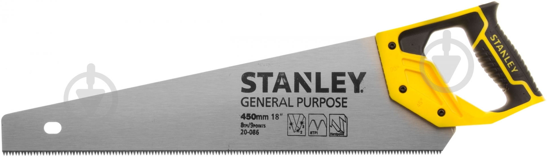 Пила по дереву 450 мм Stanley GENERAL PURPOSE 1-20-086 - фото 1 Пила по дереву 450 мм Stanley GENERAL PURPOSE 1-20-086 - фото 1