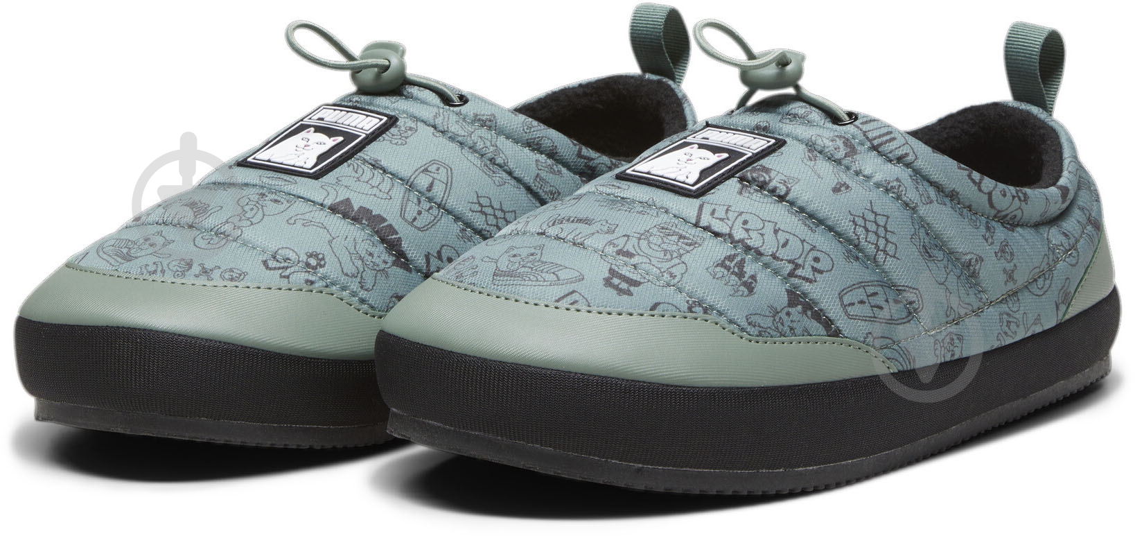 Тапочки Puma TUFF PLUS RIPNDIP 39354001 р.45 зеленый - фото 1